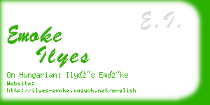 emoke ilyes business card